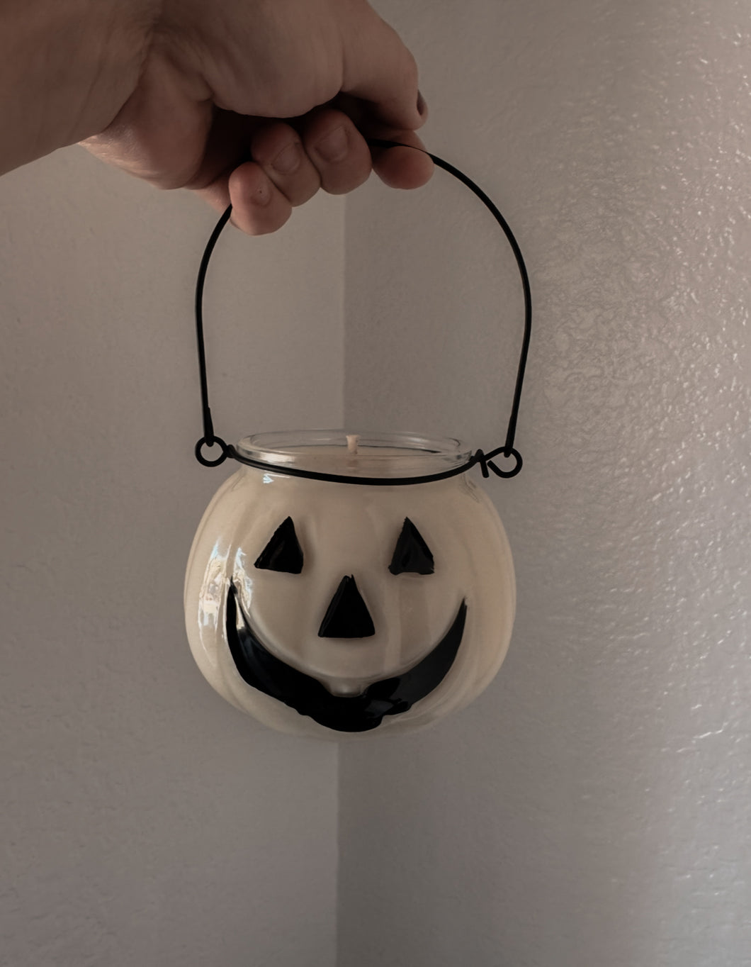 Clear Jack o lantern candle