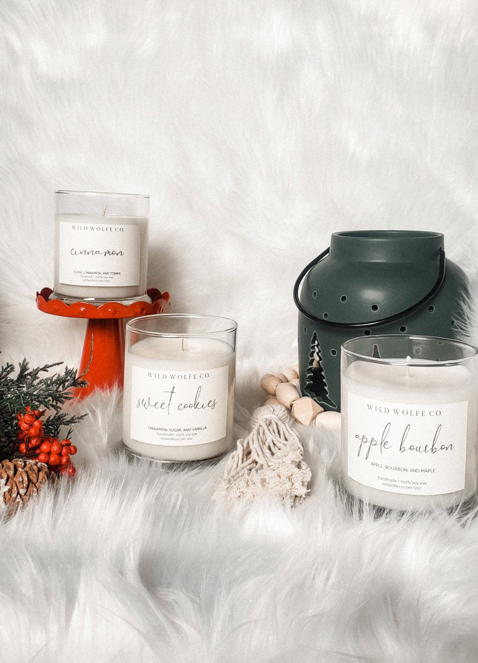 Holiday soy candle